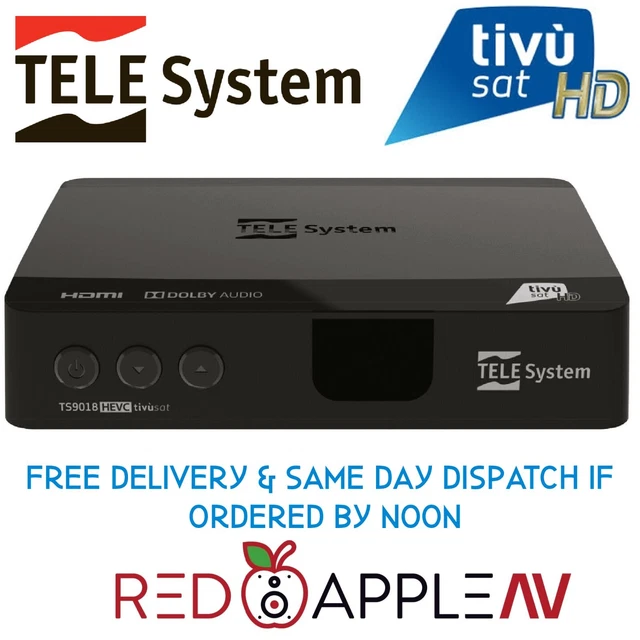 thumbnail image 2 of Telesystem TS9018 HD DVB-S2 Sat Decoder + Activated Tivusat HD Card Bundle 2 of 4