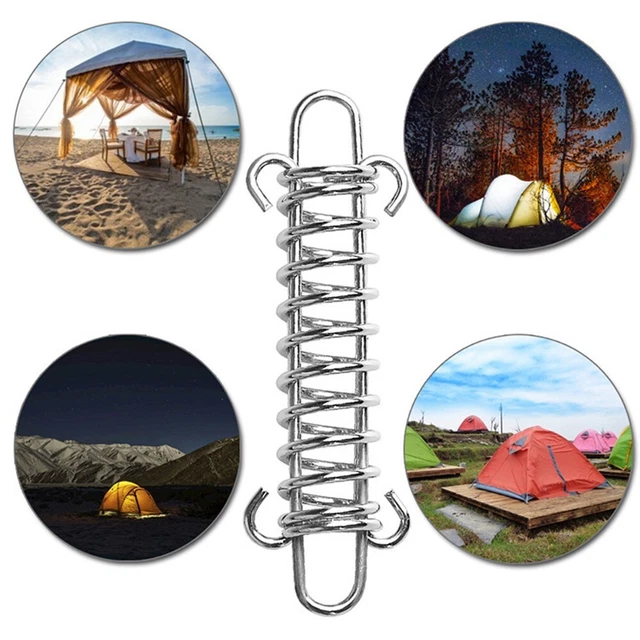 Lot De 10 Piquets D'ancrage Noirs Pour Terrasse/camping - Aluminium, Avec Mousquetons - MOROBOR