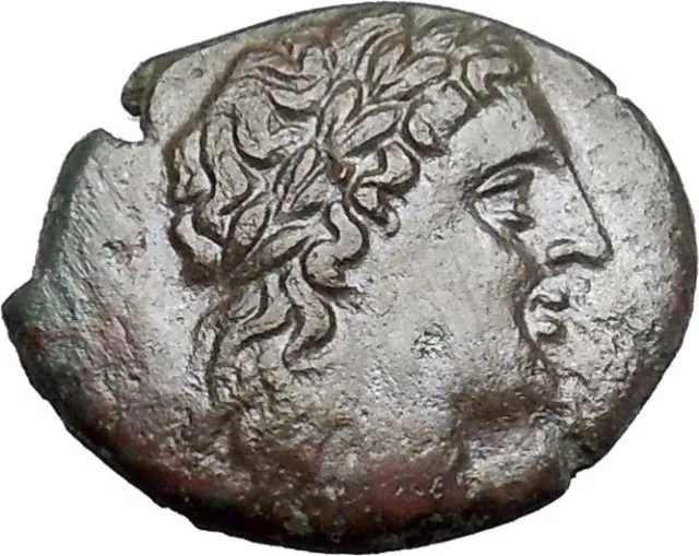 SYRACUSE in SICILY 287BC Zeus Eagle TYRANT HIKETAS Ancient Greek Coin i49201