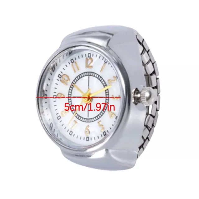 Women Men Finger Watch Vintage Ring Watch Round Quartz Analog Finger Ring Watch 3