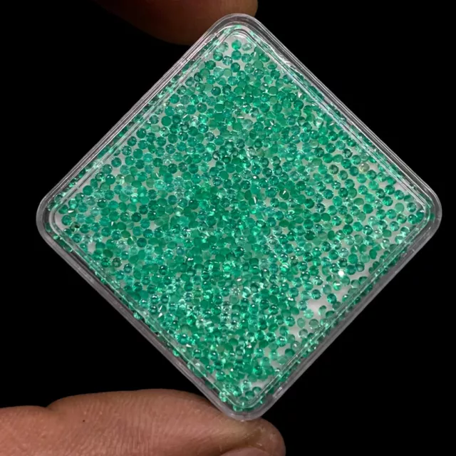 100 Pcs Natural Green Onyx 1mm Round Diamond Cut Calibrated Loose Gemstones Lot