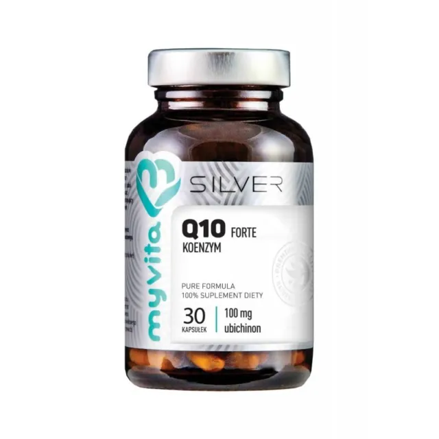 Coenzyme Q10 FORTE 100mg Organic UBICHINON CoQ10 (30 / 60 caps.) Silver MyVita
