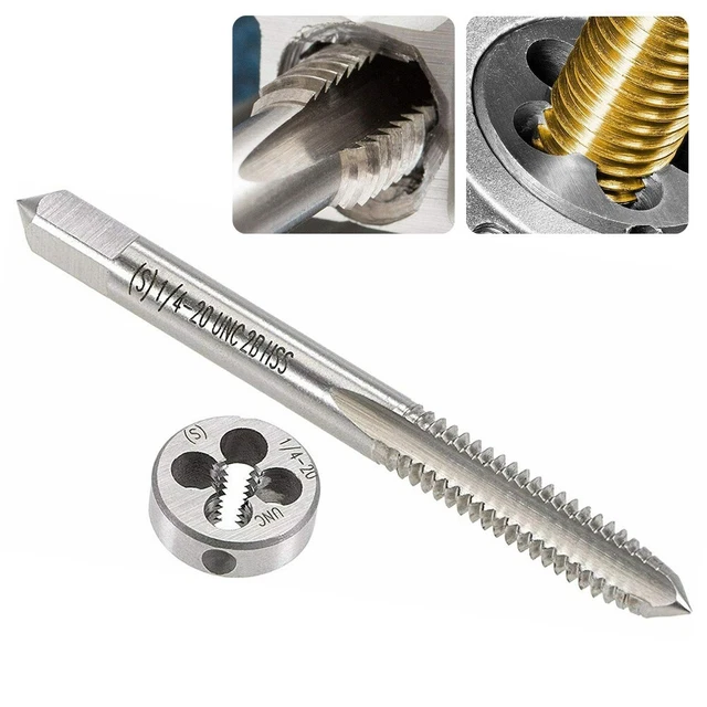 Rubinetto filettato per macchina grado professionale 14 20UNC e set punzonatura per p