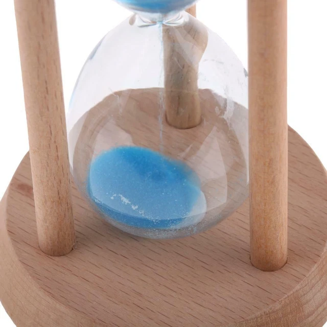 30 Minuten Holzrahmen Sanduhr mit blauem Sand Sanduhr Dekoration 5