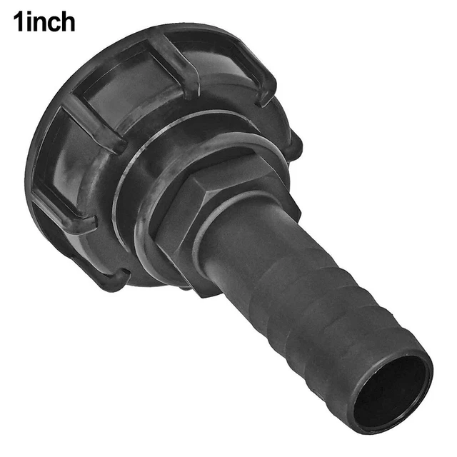 PLASTIC ADAPTER S60X6 Hose Barb Black IBC Container Cap Outlet Adapters