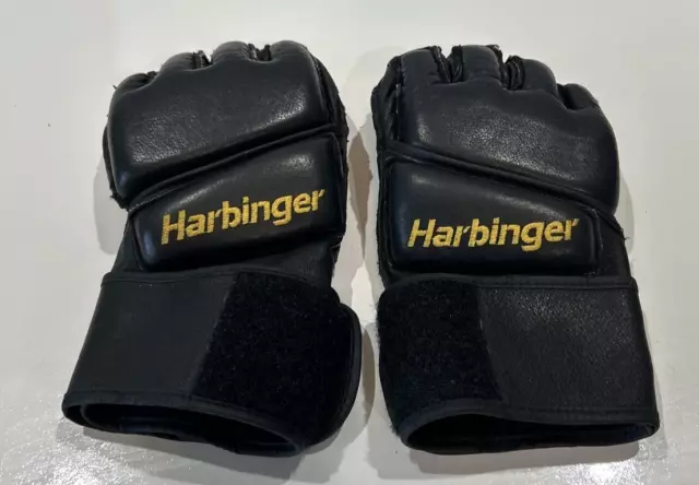 Harbinger Unisex Heavy Weight Lifting Gloves Small Black Fingerless Wrap Cuff