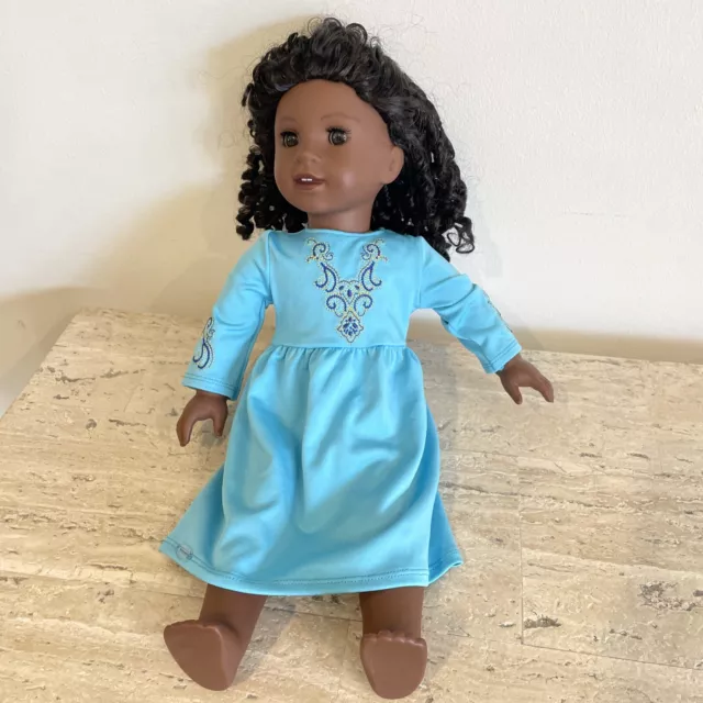 American Girl African American Doll Dark Skin Curly Brown Hair Brown Eyes