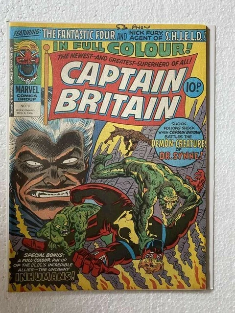 Captain Britain #9 - Marvel Comics UK - 1976 - 2nd App Betsy Braddock VERY RARE