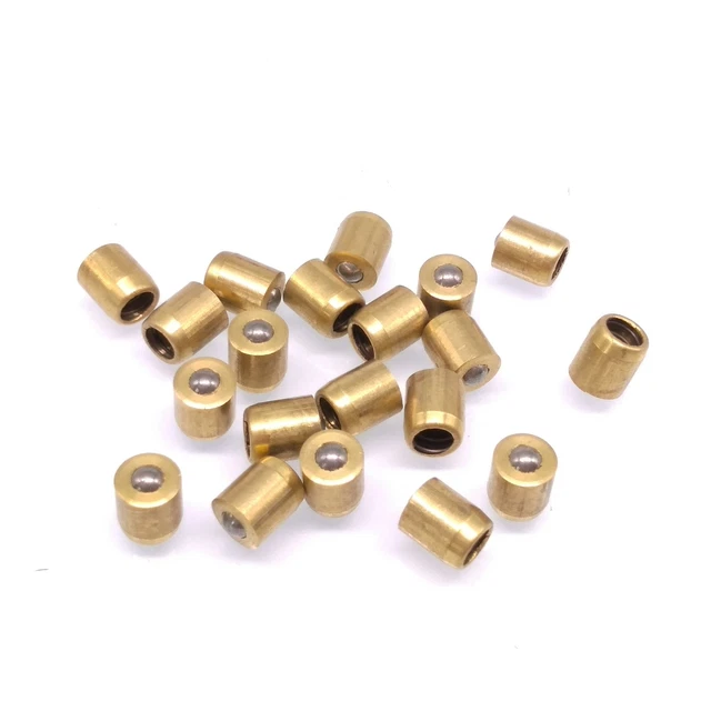 20pcs M6 x 7mm Copper Press In Fit Ball Type Oil Cup Oiler Lathe Engine Motor