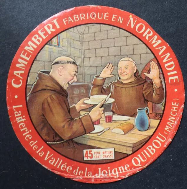 Etiquette fromage  CAMEMBERT NORMANDIE VALLEE de la JOIGNE QUIBOU cheese label 8