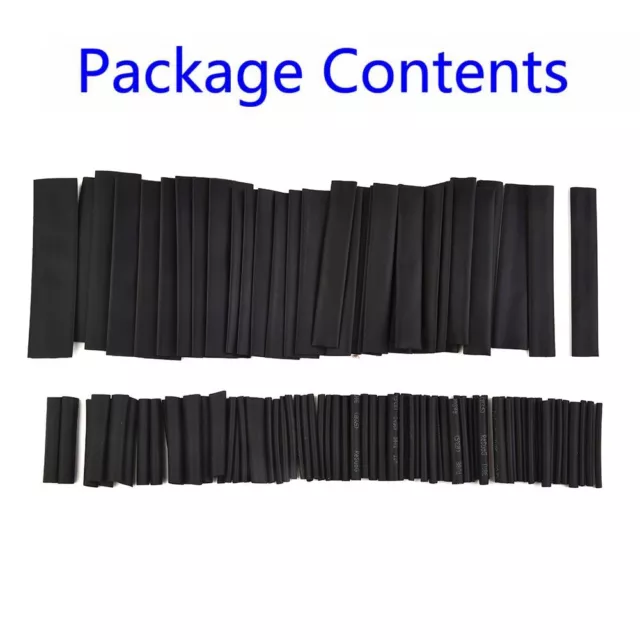 With Storage+Box 127*Assorted Kit Black Glue Heat Shrink Sleeving Tubing Tube