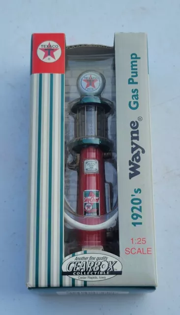 Vintage 1999 Gearbox 1920s Texaco Sky Chief Wayne 5" Gas Pump 1:25 New
