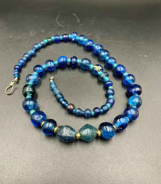 Old Ancient Antique South East Asian  Glass Beads Necklace