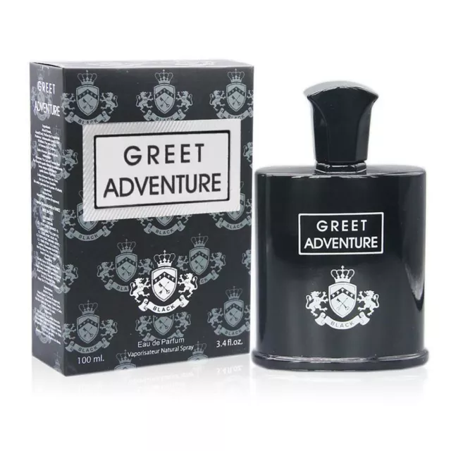 Secret Plus Greet Black Cologne for Men / Eau de Parfum 3.4 oz 100 ml / FL1383