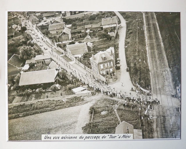Tour de France 1937 - Grande Photo de presse 30x40cm - Vue Aérienne - MERU OISE
