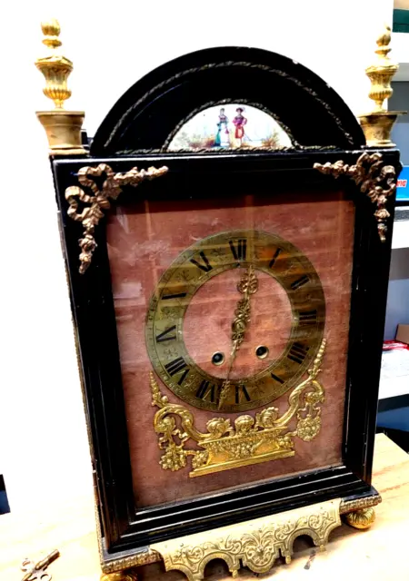 Rare Antique French S. Marti Picture Frame Clock- Brass Ormulu