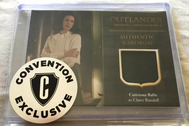 Outlander Season 3 Cryptozoic 2018 SDCC Claire Fraser wardrobe patch & promo P8