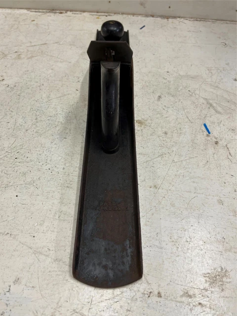 vtg antique Stanley No. 607 bedrock corrugated bottom wood handled plane 3