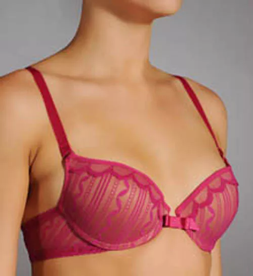 NWT pink Huit 8 underwire air padded push up bra 32D