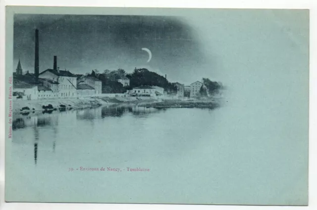 TOMBLAINE - Meurthe et Moselle - CPA 54 - carte nuage 1900 lune bleutée