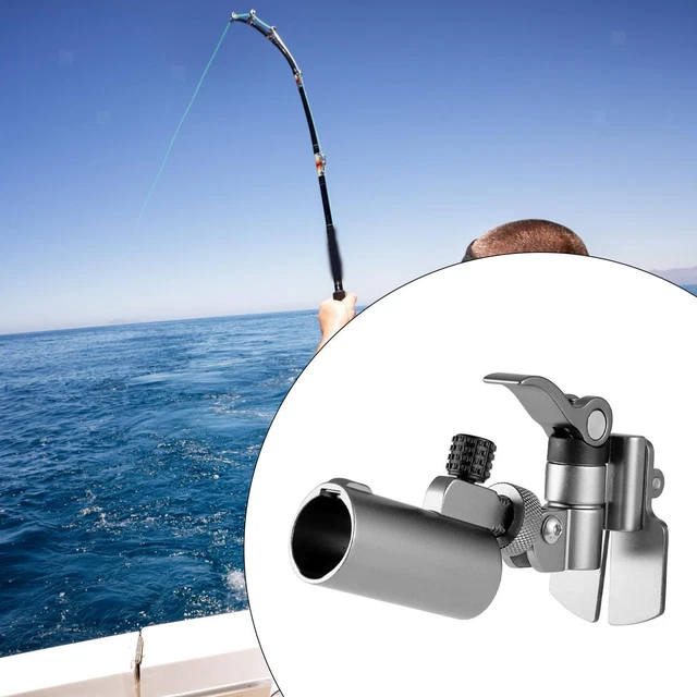 Support De Canne à Pêche Avec Clip Et Mousqueton – Portable En Alliage – Neuf