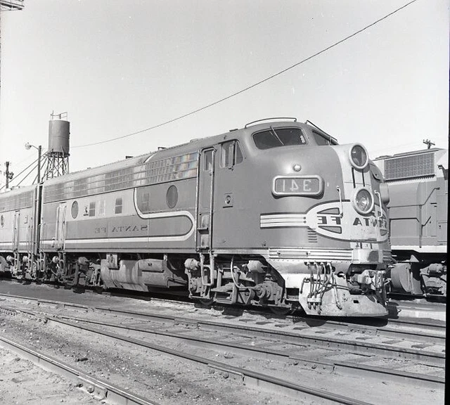 AT&SF F7A - Number - 341 w/Another  - B x W NEG - bp4996