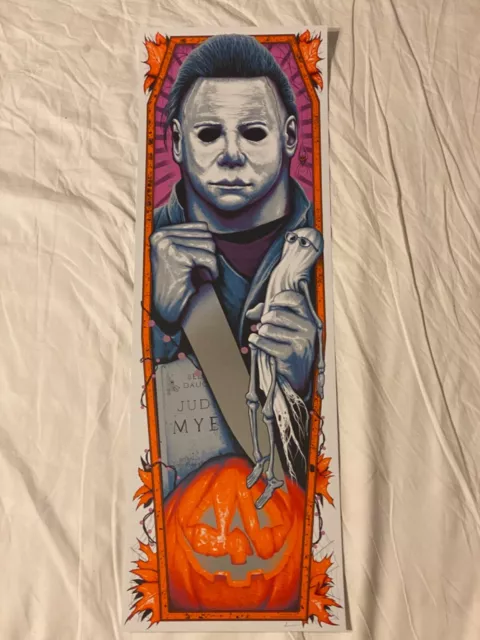 HALLOWEEN ENDS movie MICHAEL MYERS Steven Holliday art PRINT Foil Mondo KILLS