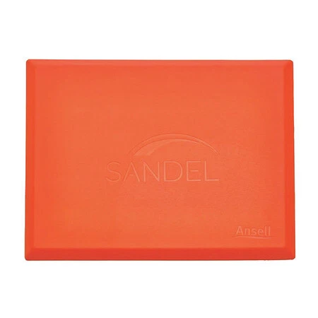 Sandel 2317-P Antifatigue Mat, Orange, 1 Ft. 1" W X 1 Ft. 4" L, 3/4" Thick,