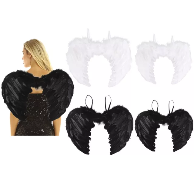 Angel Fairy Real Feather Wings Dance Party Cosplay Costume Stage Show Fancy