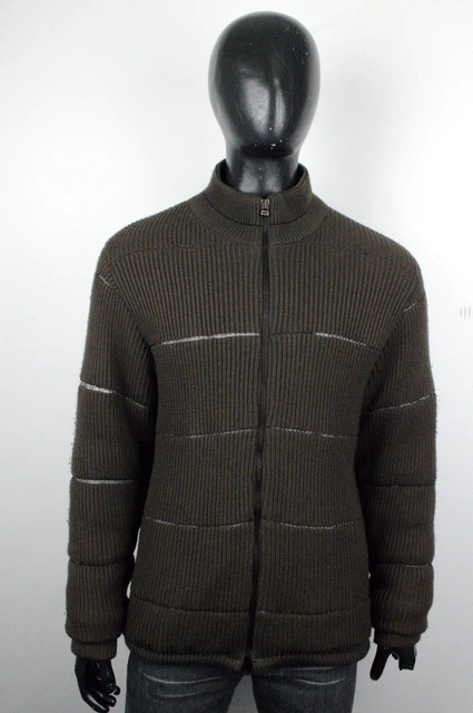 Giacca TRUSSARDI Taglia XL Uomo Giubbotto Zip Cappotto Lana Men's Jacket