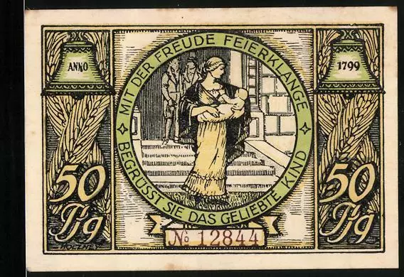 Notgeld Rudolstadt 1922, 50 Pfennig, Lengefeldsche Gartenhäuser