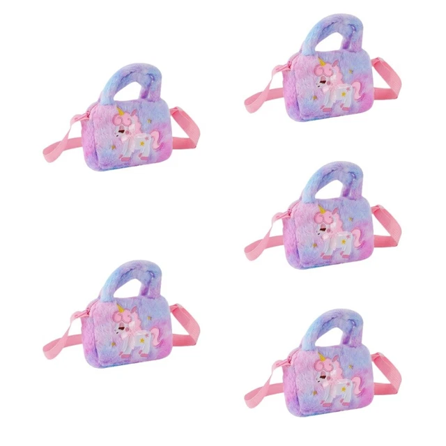 5 Pieces Decorative Plush Bag Crossbody Bag Sling Bag Kids Decorate 4