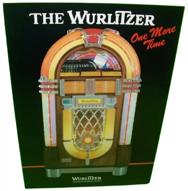 One More Time Wurlitzer Jukebox FLYER Original Phonograph Music Foldout Brochure