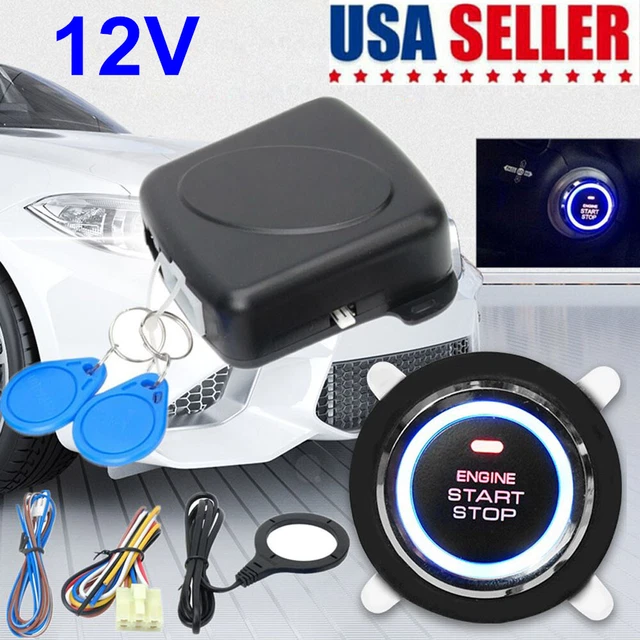 KEYLESS ENTRY STARTER Kit Car Ignition Switch 12V RFID Engine Start