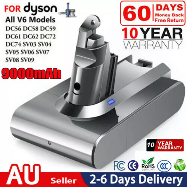 For DYSON V6 Animal/Slim 9.0AH BATTERY SV03 SV04 SV09 DC58 DC61 DC62 DC72 DC74