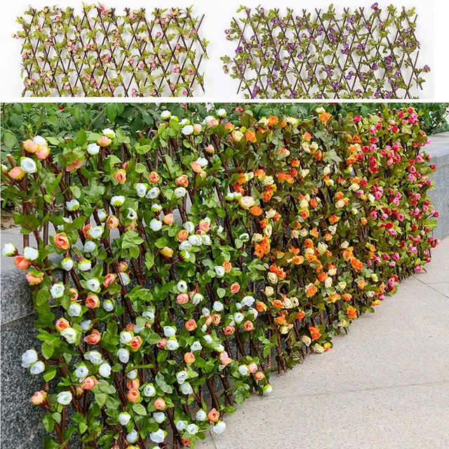 Durable Practical Fence Rose Trellis Telescope Wall Leaf Garden Yard Wood