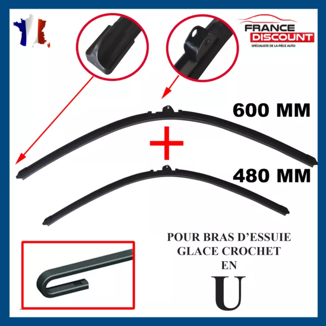 Balais d'Essuie Glace Plat Avant 600 + 480 mm BMW 3 (E46)