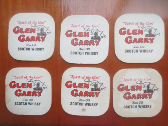 6 x  GLEN GRANT SCOTCH WHISKY Australian 1970,s Issue,Advertising Coasters,