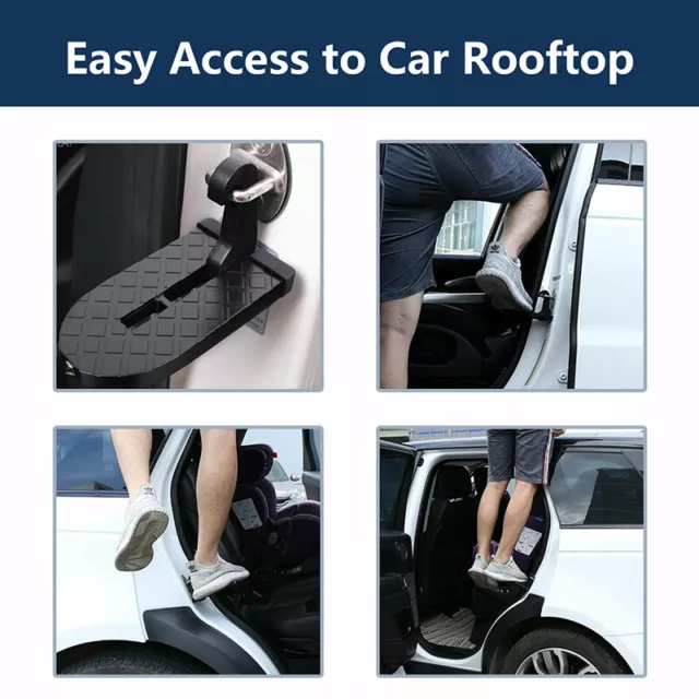 Folding Car Door Latch Hook Step Mini Foot Pedal Ladder  For Car Roof T F._wf