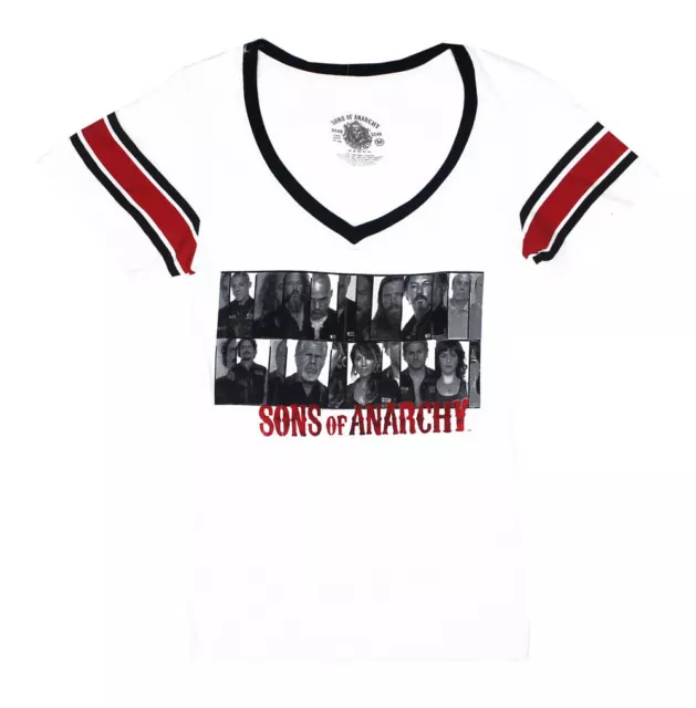 Sons of Anarchy Group Photo Shoot Juniors White T-Shirt