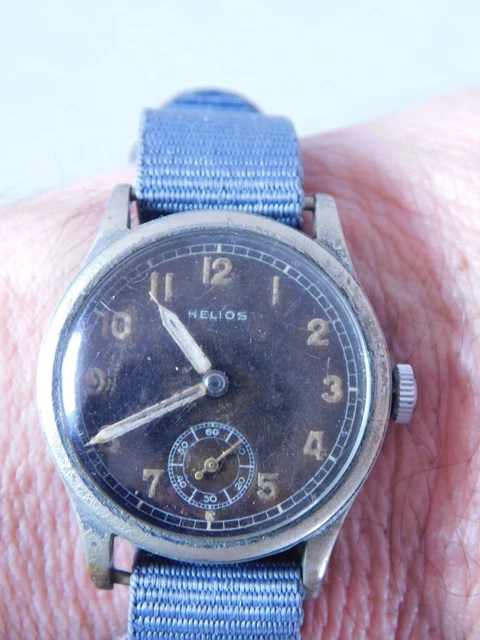 VINTAGE HELIOS DH German Wehrmacht WW2 Era Military Issued Watch ~ Cal ...