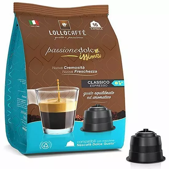 Café capsules Compatible Dolce Gusto espresso Napoli intensité 13 NESCAFE DOLCE  GUSTO : la boîte de 16 capsules à Prix Carrefour