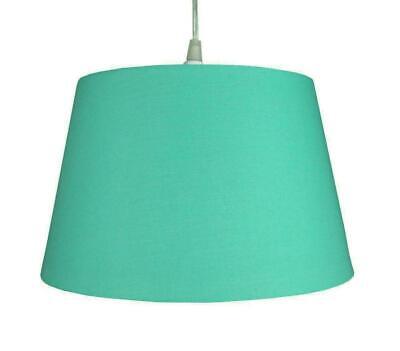 Duck Egg Blue Cotton Fabric Empire Drum Lampshade Table Lamp Ceiling Light Shade