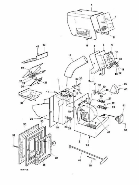 Iwabo Rechange Couvercle Long / Flammenausrichter pour Pelletsbrenner Villa S2 2