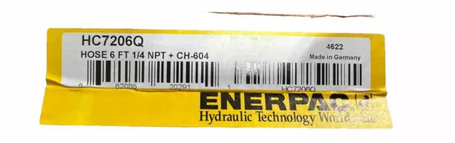 Enerpac Hc7206Q Hydraulic Hose 6Ft 1/4Npt + Ch-604 700Bar/10,000Psi New In Box !