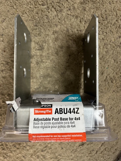 Simpson Strong-Tie ABU ZMAX Galvanized Adjustable Standoff Post Base for 4x4 Nom