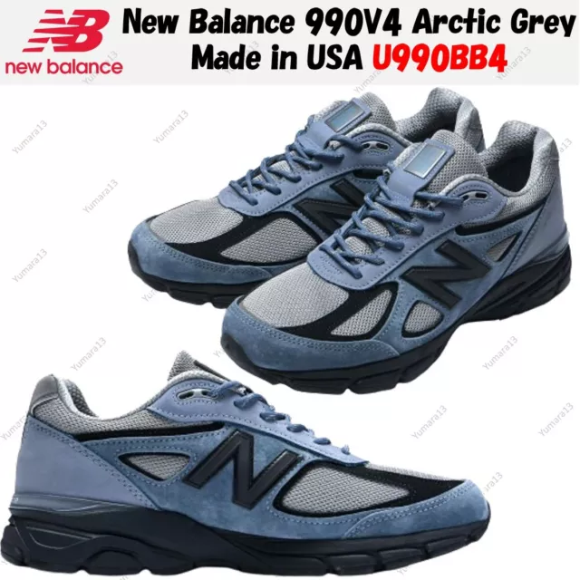 New Balance 990V4 Arctic Grey Made in USA U990BB4 Size US Men's 4-14