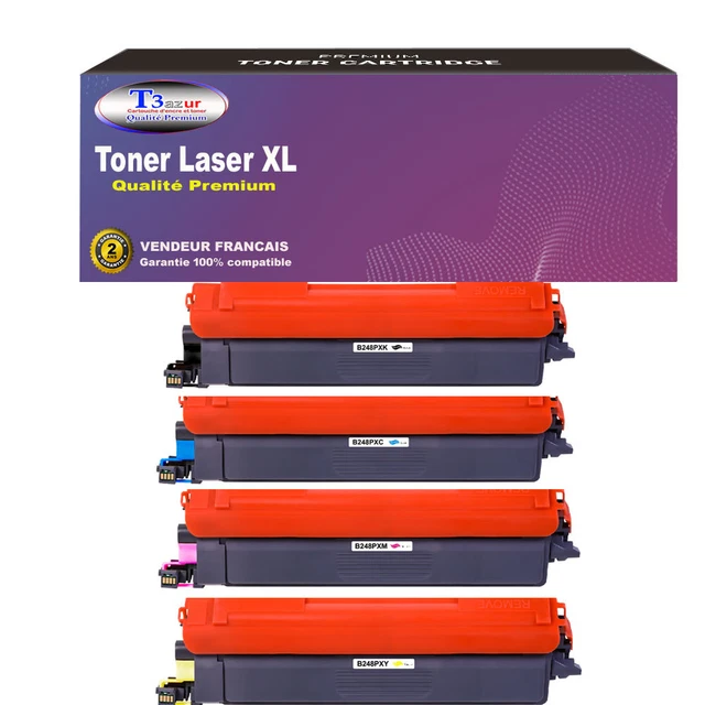 Toner Jaune TN248XL Compatible Brother - Pour Imprimantes HL-L3240CDW, DCP-L3560CDW, MFC-L3740CDW, Etc.