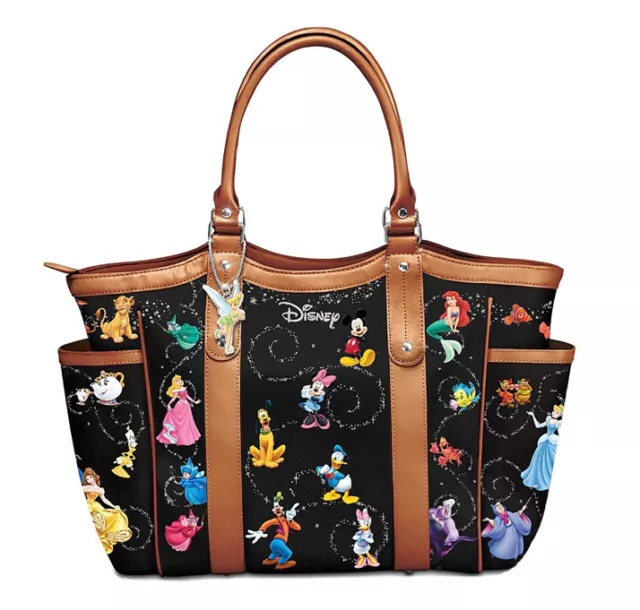 Bradford Exchange Disney "Carry The Magic" Designer-Style Tote Faux Leather Bag