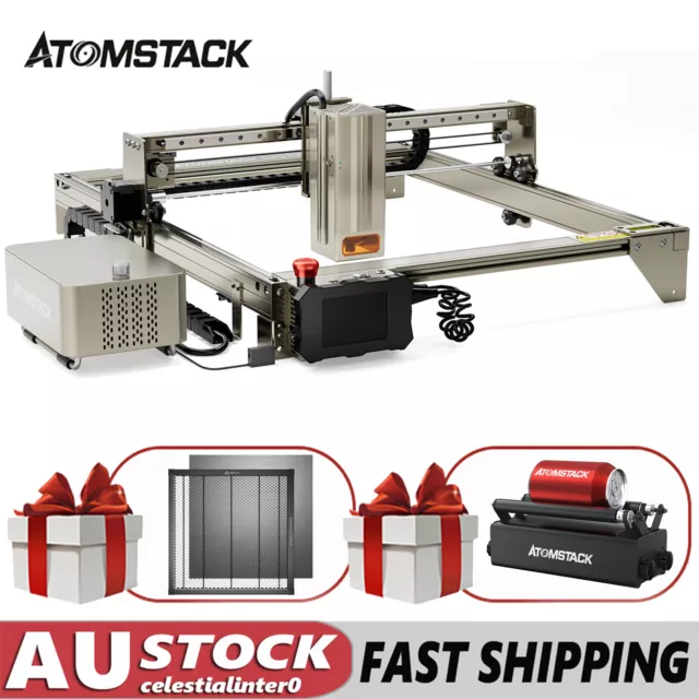 ATOMSTACK S40 PRO 40W Laser Engraving Machine + Working Panel + Engraver Roller